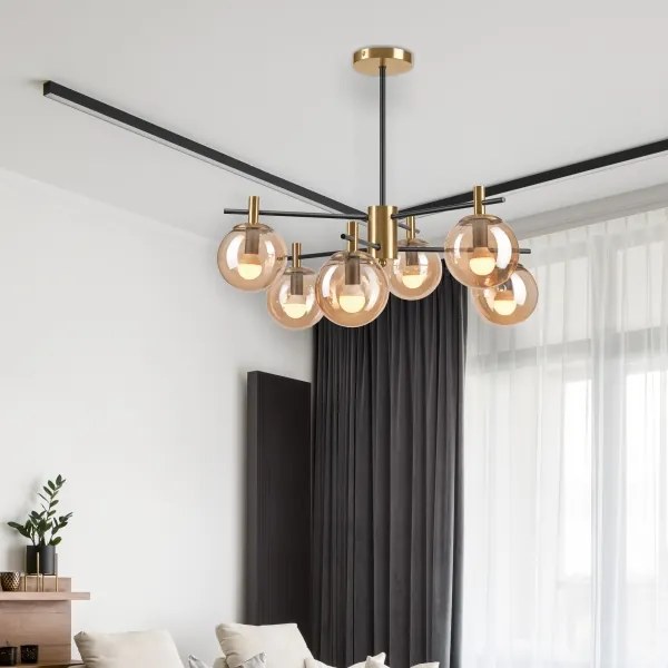 Lustră pe tijă LILOU 6xE14/5W/230V