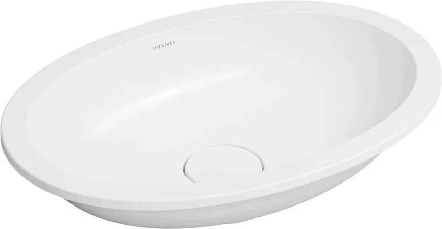 Lavoar sub blat Omnires Shell M+ finisaj alb mat 55 cm