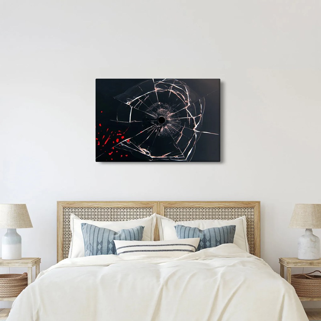 Tablou abstract - sticla spartă (90x60 cm)