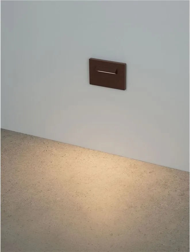 Spot incastrabil exterior LED 3000K, IP65 RECTO corten