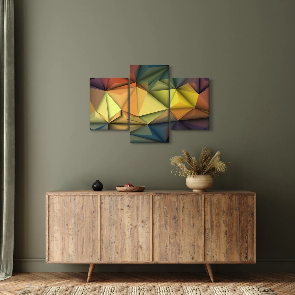 Tablou - Abstracție 3D poligonală (90x60 cm)