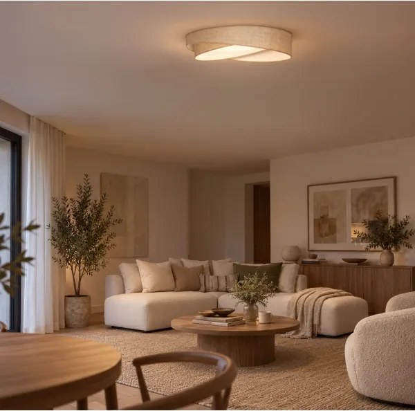 BRILAGI - Plafonieră LED VELVET TWIST LED/24W/230V 4000K Ø 55 cm bej