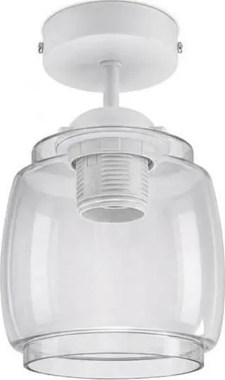 BRILAGI - LED Lustra aplicată R GLASS 1xE27/60W/230V Ø 26 cm alb/gri fumuriu