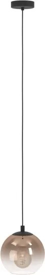 Eglo 901923 - Pendul ARISCANI pe cablu 1xE27/60W/230V negru/bej/fumuriu