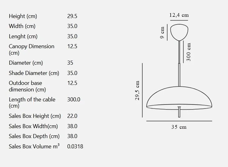 Lustra/Pendul modern design nordic Versale 35cm maro