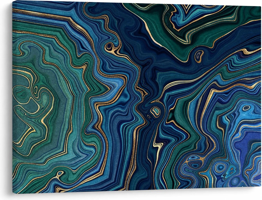 Tablou - Marmură verde- albastru (70x50 cm)