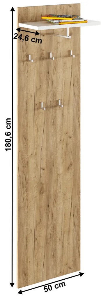 Panou cu cuier RIOMA TIP 19, stejar artisan