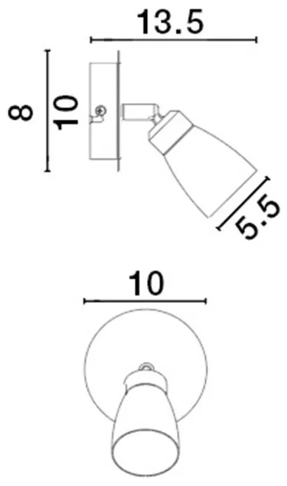 Aplica perete moderna cu spot Cono alba NVL-668001