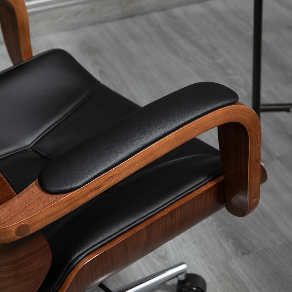 Vinsetto Scaun de birou, scaun de birou cu suport de cap detașabil înălțime reglabilă și funcție de basculare, 66x65x125cm, negru | Aosom Romania