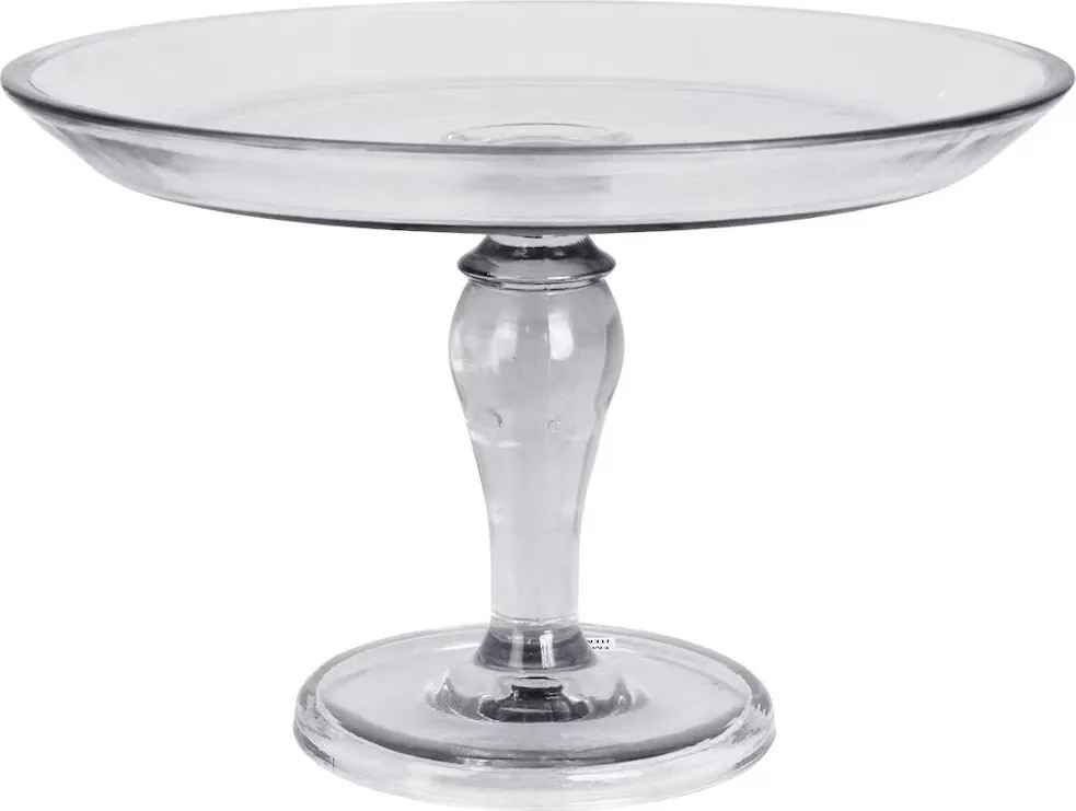 Suport pentru tort din sticlă reciclată, Ø 30 x H 20 cm, transparent, „Fiona"