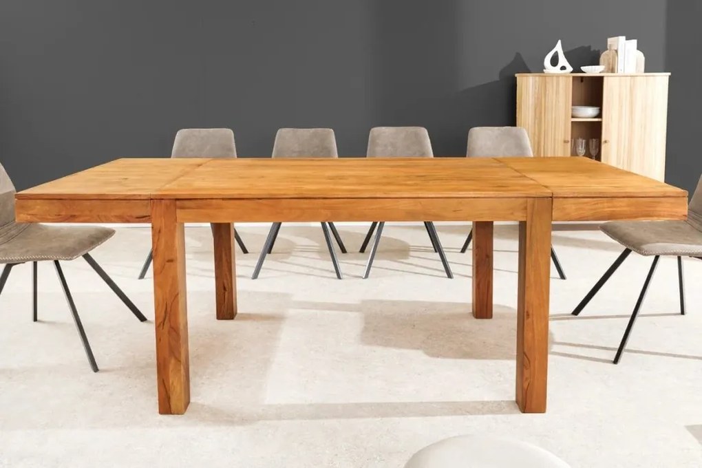 Masa extensibila din lemn de salcam PURE 120-200cm