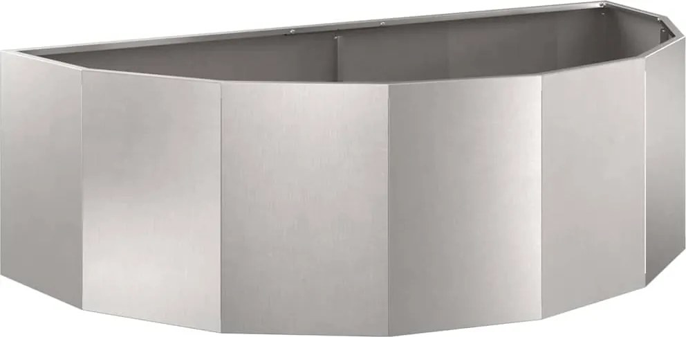 vidaXL Jardinieră Argintiu 120 x 60 x 35 cm Oţel inoxidabil