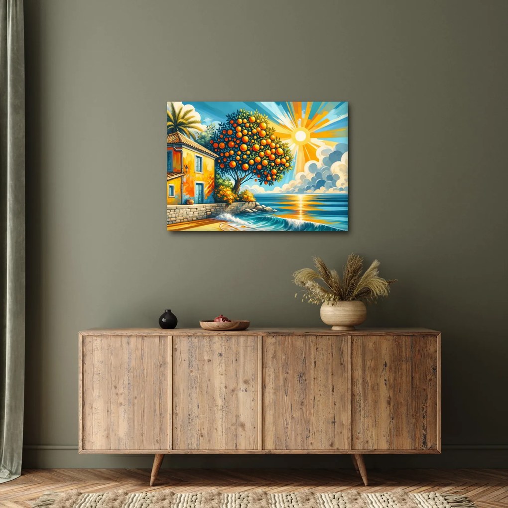 Tablou - Casă cu portocale I. (70x50 cm)