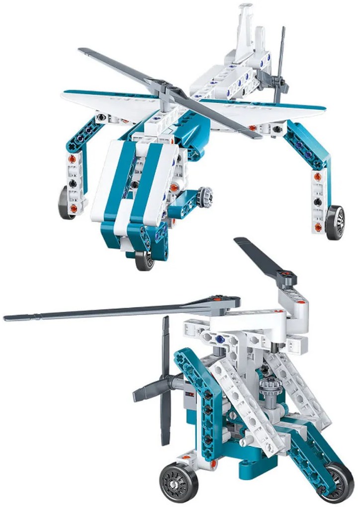 Vehicul Mechanics Avioane și Elicoptere 10-in-1 Jucărie de Construcție Clementoni