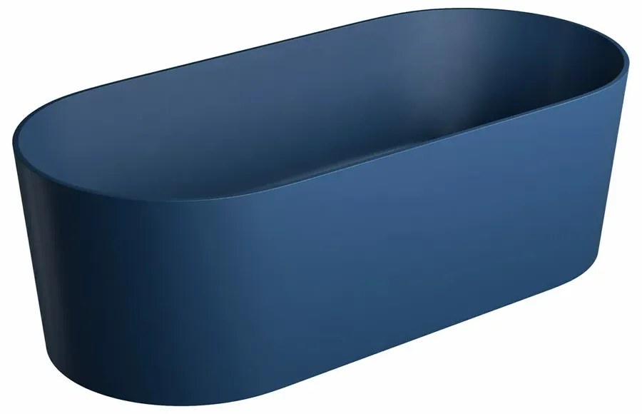 Cada freestanding compozit, albastru mat, 180x76 cm, Foglia Evo Albastru