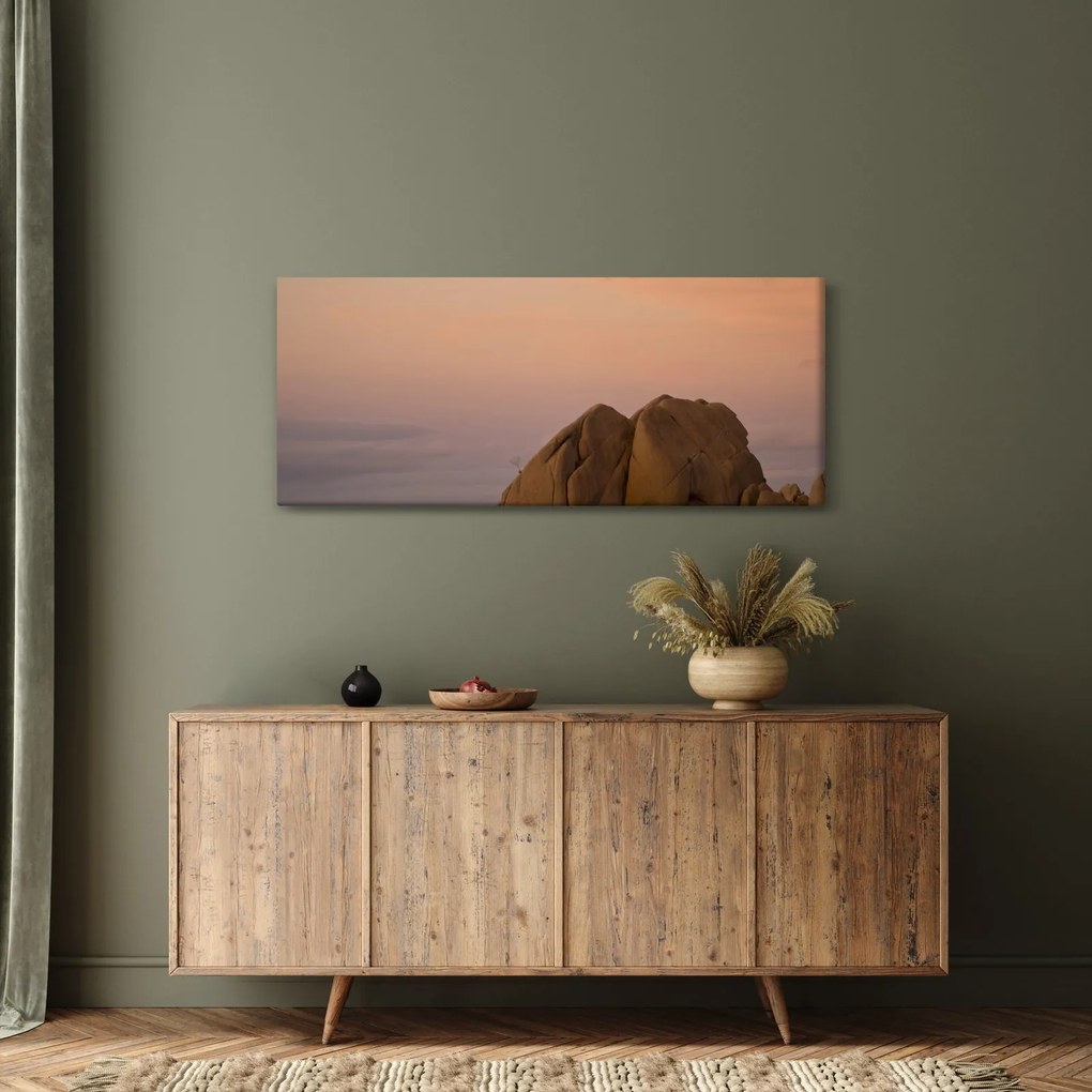Tablou cuu apus de soare în stânci (120x50 cm)