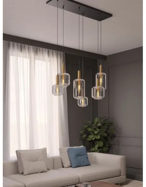 Lustră pe cablu BRINA 6xE27/23W/230V Redo 01-3215