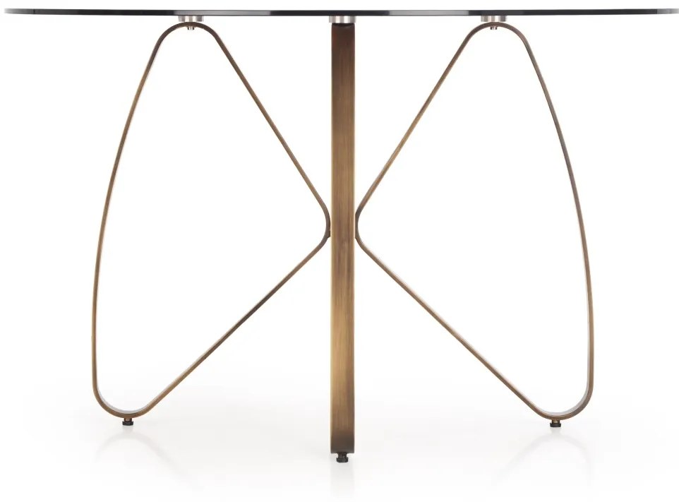 Masa sticla + metal Lungo - d 120 x h 76 cm