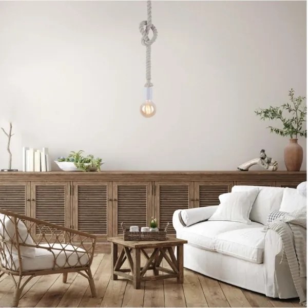 Lustră pe cablu DIY 1xE27/10W/230V albă Leuchten Direkt 13572-16