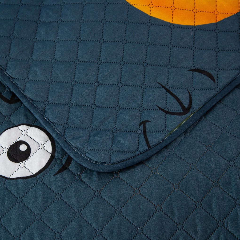 Cuvertura pentru pat cu model FUNNY EMOJI gri Dimensiune: 170 x 210 cm