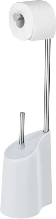 Suport pentru hârtie igienică și pentru perie de toaletă Wenko Harbor, culoarea fildeșului