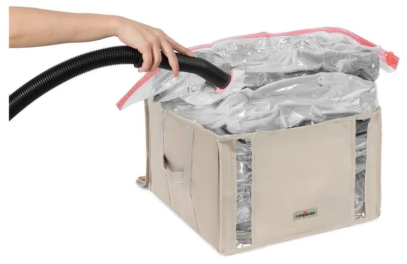 Cutie de depozitare pentru haine din material textil cu vacuum 42x40x25 cm Life – Compactor
