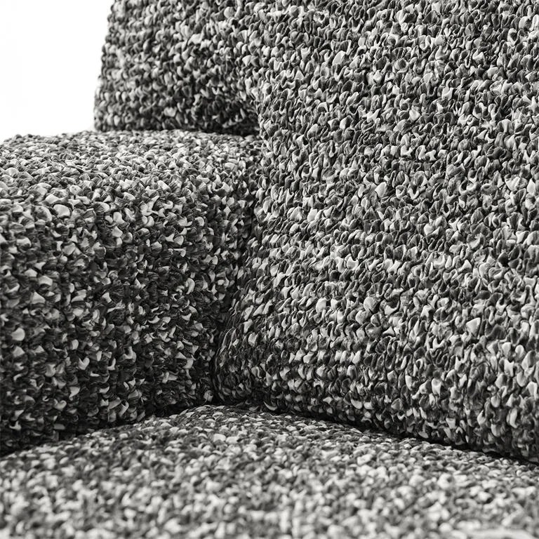Huse bielastice GLORIA gri fotoliu dublu (l. 120 - 160 cm)