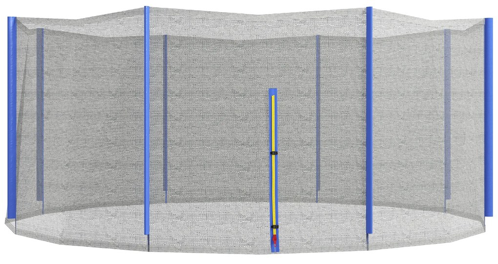 SPORTNOW Filet de înlocuire pentru trambuline Ø 426 cm 8 stâlpi drepti plasă de siguranță pentru trambuline, intrare cu fermoar | Aosom Romania