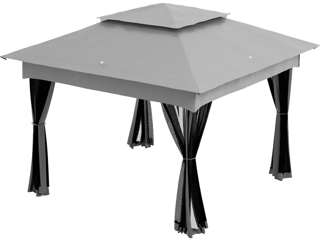 Outsunny Tonelă Barnum de Grădină Pop-up Extensibil Oțel Poliester impermeabilizat Anti UV plase de țânțari și Sac de Transport | Aosom Romania