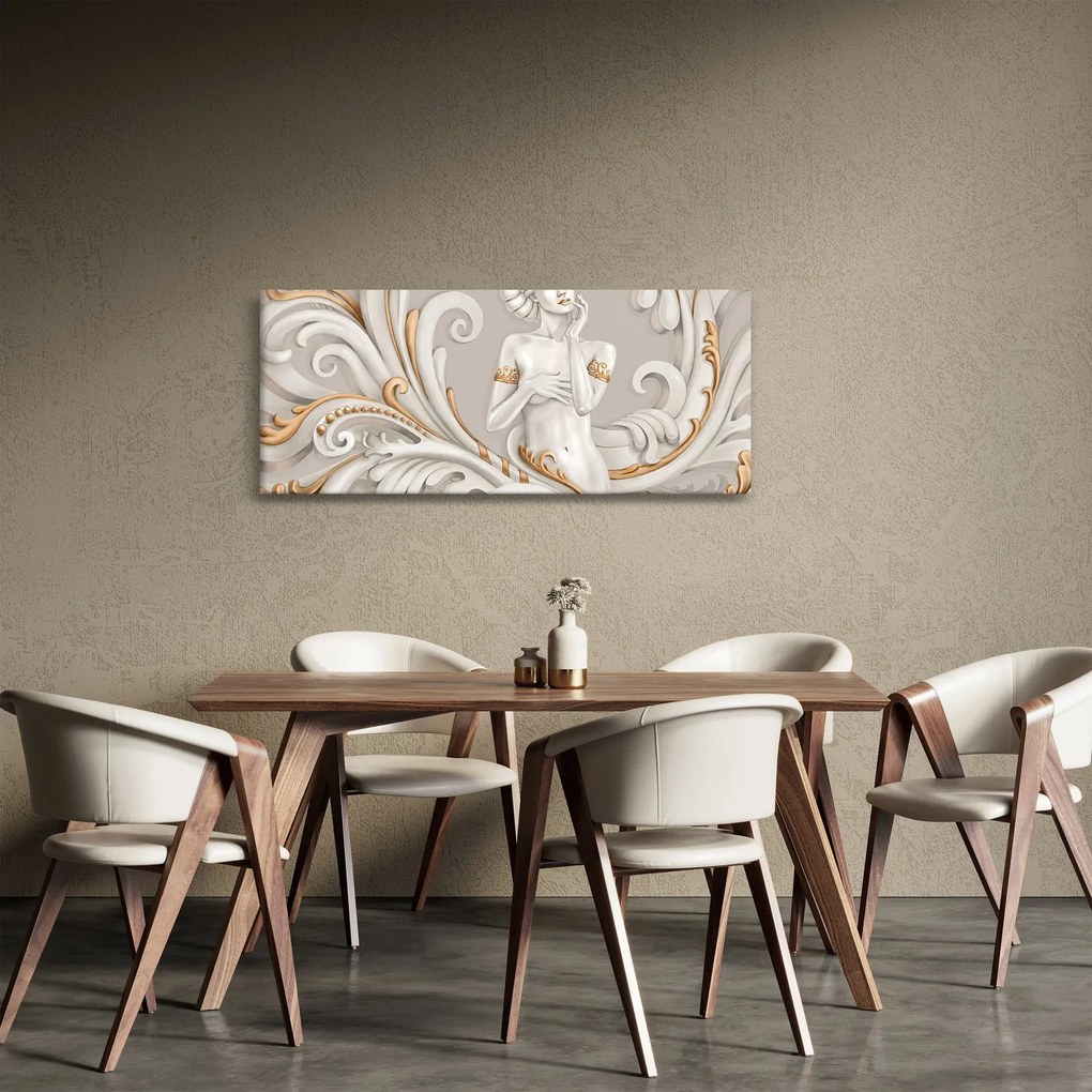 Tablou - Imagine a zeiței într-un fundal ornamental (120x50 cm)