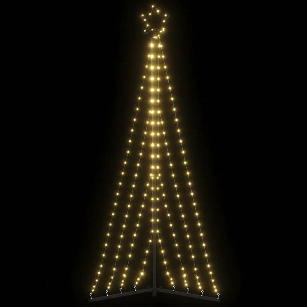 vidaXL Pom de Crăciun LED 339 LED-uri Alb Cald 182 cm