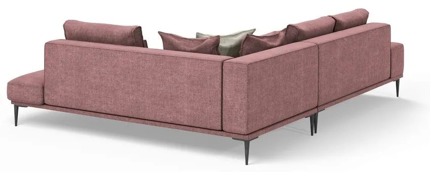 Canapea extensibilă cu șezlong dreapta Interieurs 86 Liege, roz