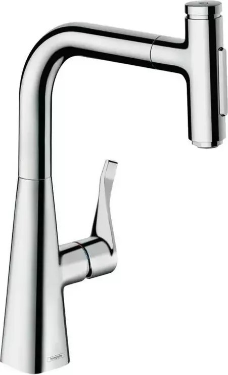 Baterie bucatarie cu dus extractibil Hansgrohe Metris Select M71 240 cu 2 jeturi fara sBox
