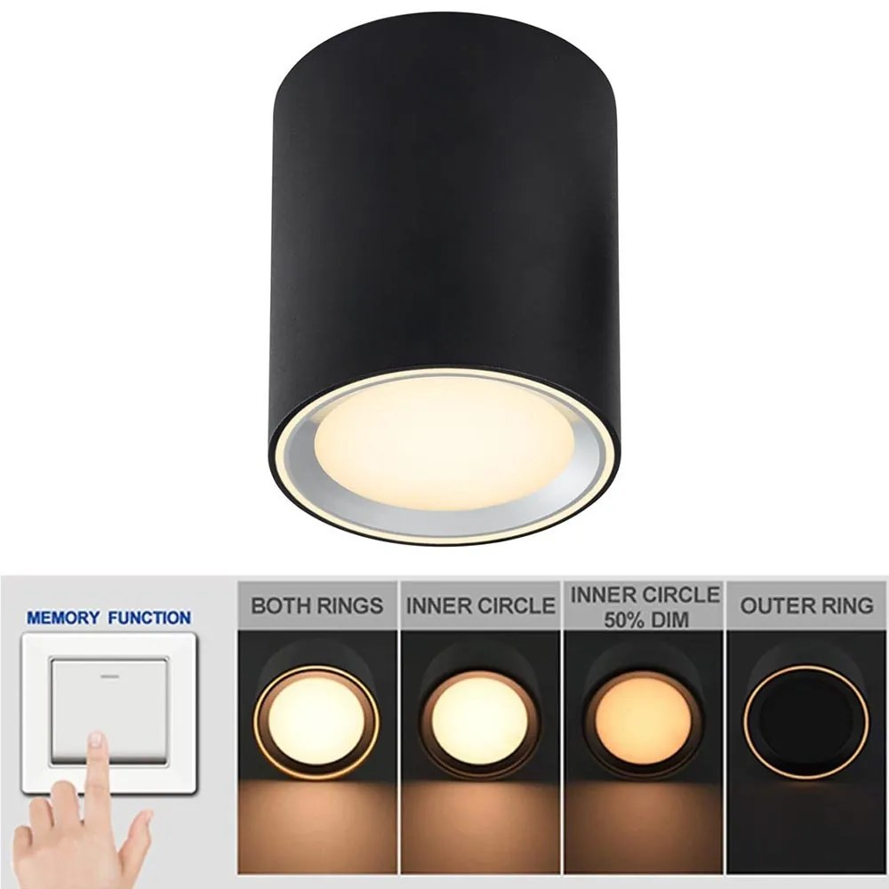 Spot LED aplicat Fallon long negru 4-Step MOODMAKER