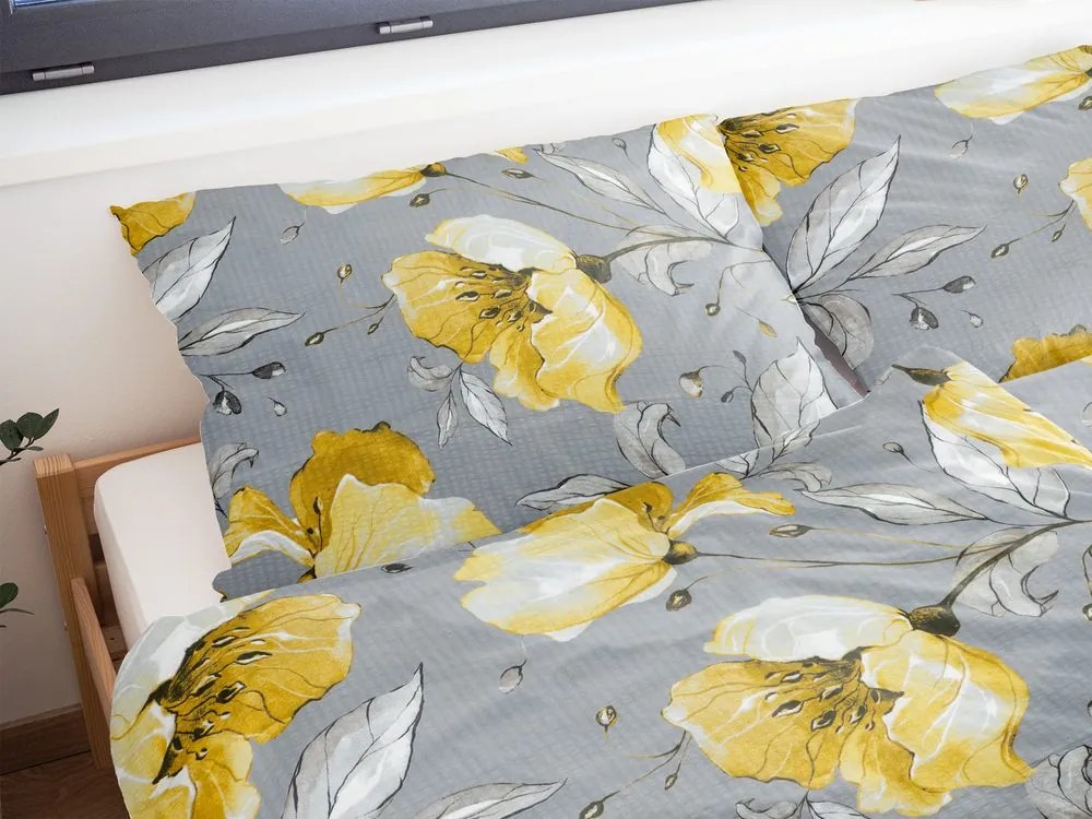 Lenjerie de pat creponată Floare înflorită