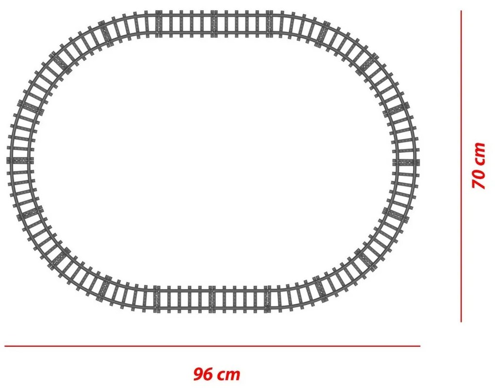 Set Rappa Bloxo tren rapid cu șine 615piese