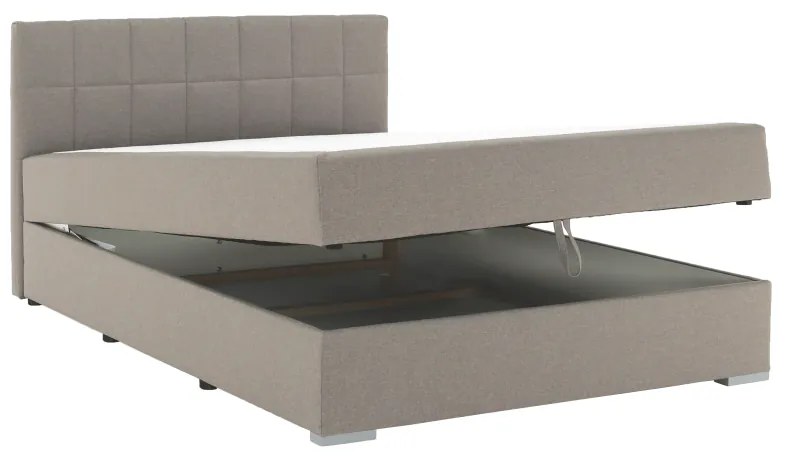 Pat tip BOXSPRING 120x200, taupe gri-maro, FERATA TV KOMFORT
