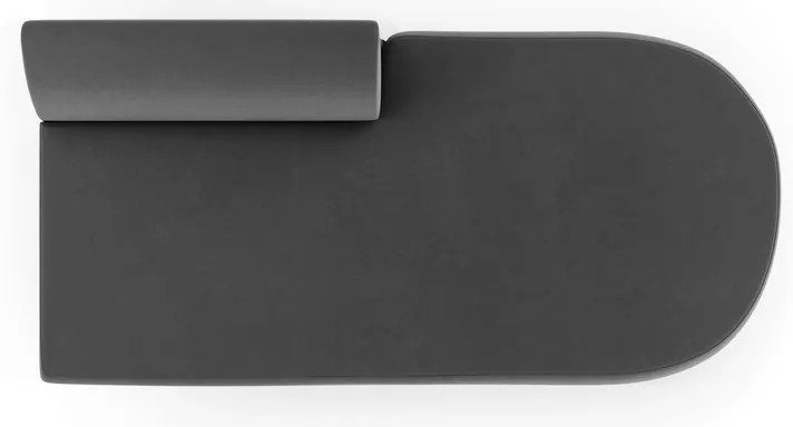 Modul canapea dreapta 2 locuri, Miley, Micadoni Home, BL, 158x85x74 cm, catifea, gri
