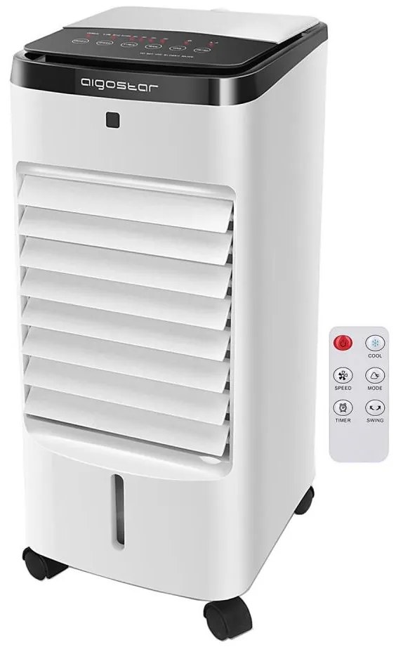 Răcitor de aer Aigostar 60W/230V alb/negru + telecomandă