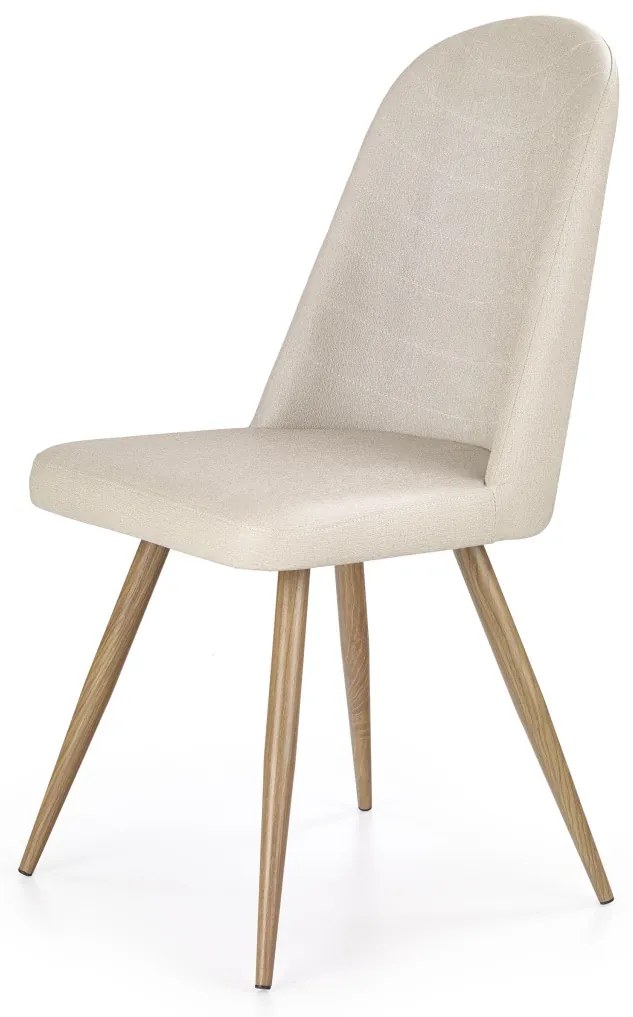 Scaun K214 piele ecologica crem