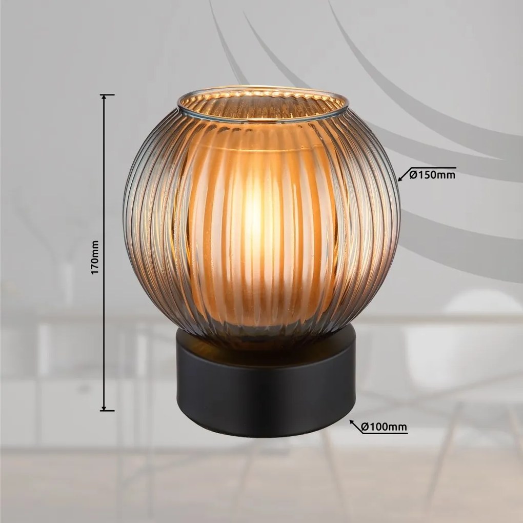 Veioza/Lampa de masa design modern ZUMBA negru/multicolor