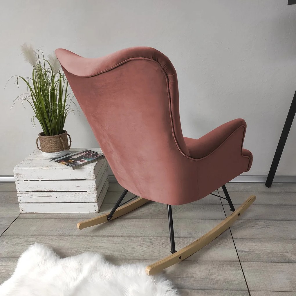 Fotoliu balansoar în stil scandinav Aria (Magic Velvet 2258). 1059401