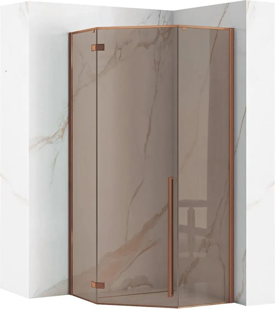 Cabina de dus DIAMOND 90x90 cm COPPER BRUSH