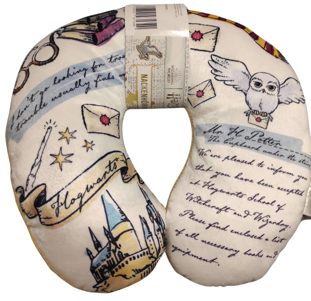 Perna de calatorie HARRY POTTER LETTER 30x30 cm, bej