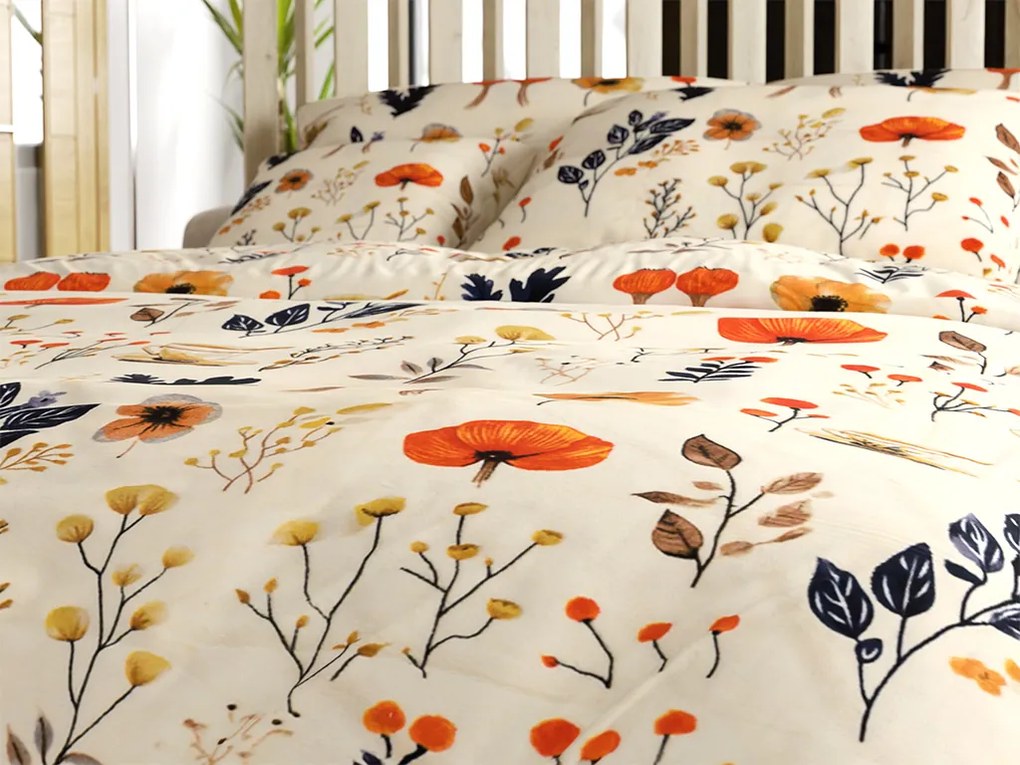 Lenjerie cocolino PAPAVA crem Dimensiune lenjerie de pat: 70 x 90 cm | 140 x 220 cm