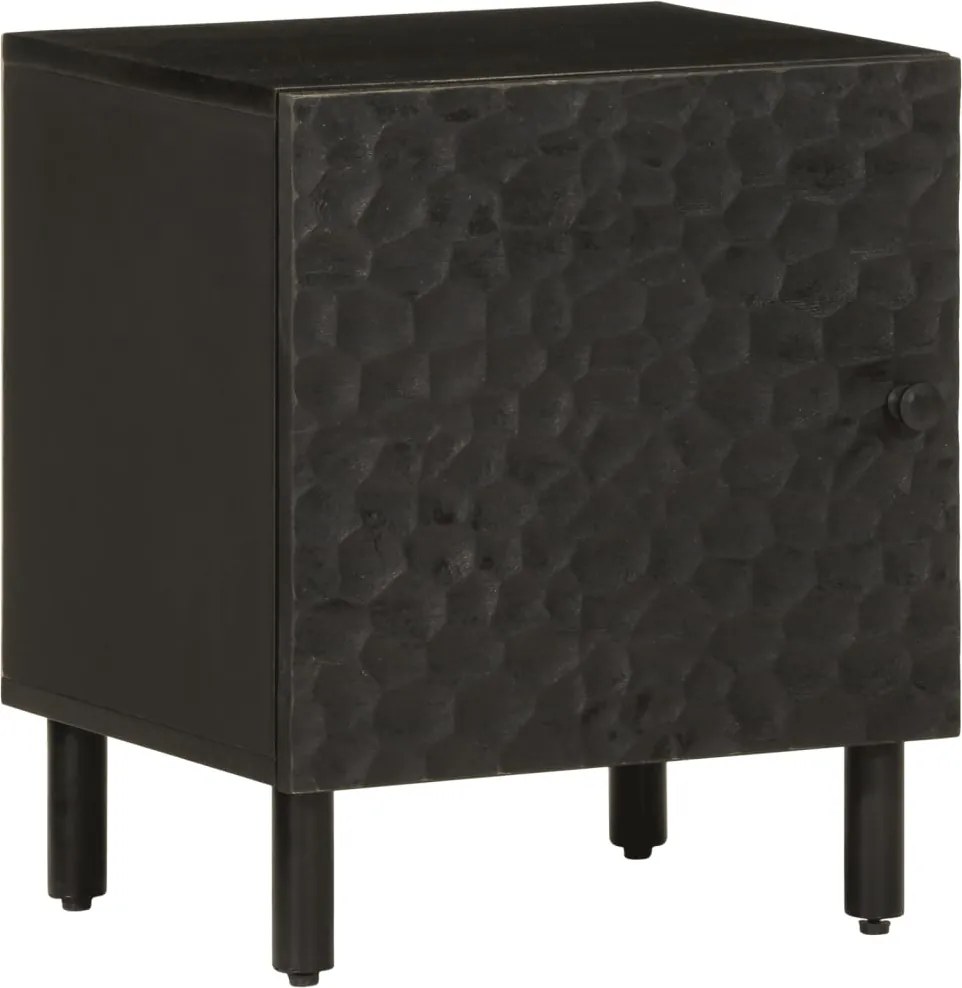 vidaXL Noptieră, negru, 40x33x46 cm, lemn masiv de mango