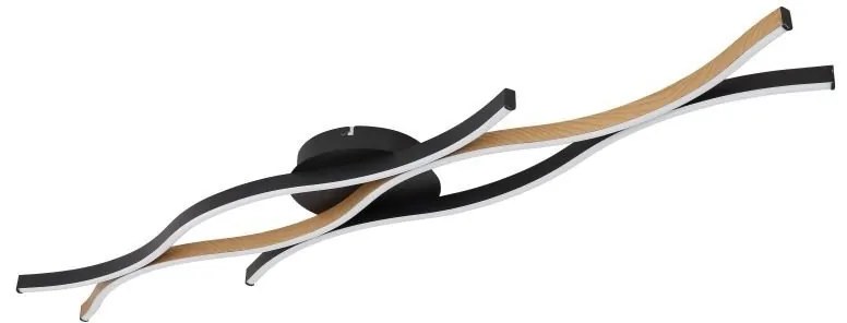 Plafoniera LED design modern Geronimo negru, maro