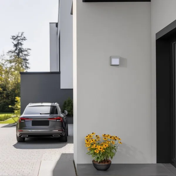 Aplică LED de exterior Brilagi TERNI LED/12W/230V gri IP44