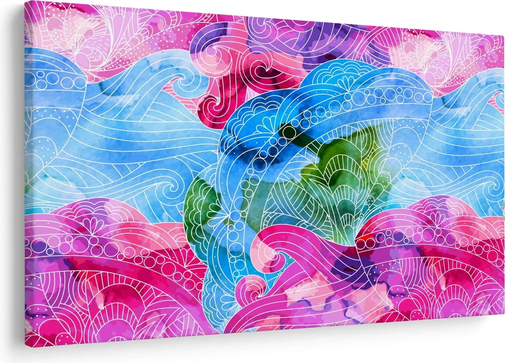 Tablou - Valuri colorate (90x60 cm)