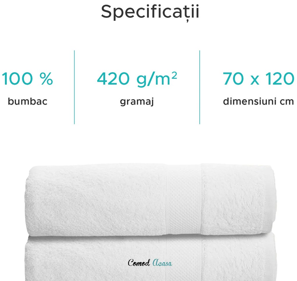 2x prosop DONNA 70x120 cm galben, 100% bumbac